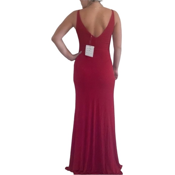 Jovani Halter Red Gown - Picture 2 of 7